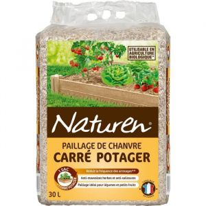 Evergreen NATUREN NATCHA3 | Paillage Carré Potager UAB 30 L | Format adapté aux carrés Potager | Empêche la levée des Mauvaises Herbes | Enrichit Le Sol | 30 L = 1,5m²