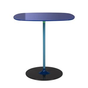 Image de Kartell Table basse THIERRY 33 x 50 cm (Bleu - Verre trempé peint au dos et acier peint)