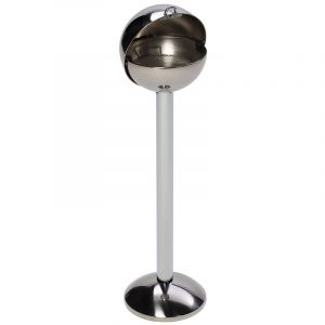 Certeo Cendrier-boule sur pied en inox - à remplir de sable hauteur 970 mm, Ø 260 mm - bac à cendres cendrier cendrier sur pied