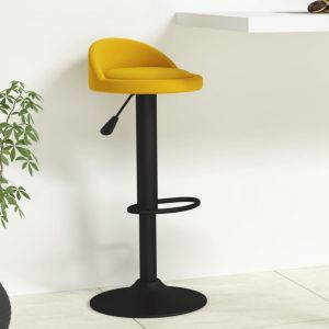 VidaXL Tabouret de bar Velours Jaune
