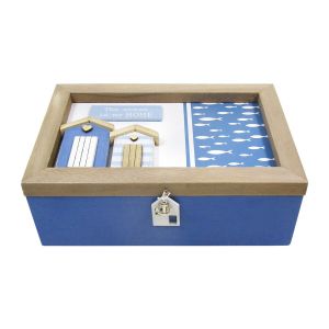 Signes Grimalt Bo&icirc;te de cuisine Blue Beach te Organisateur de th&eacute; 16x24x8cm 29864