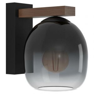 Eglo Filago applique en verre fumé à une lampe