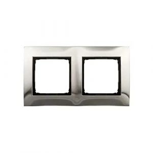 Kontakt-simon Simon 54 Premium Double Cadre M&eacute;tal INOX DR2/61 5902787827212
