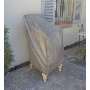 Image de Pegane Housse de protection pour chaises de jardin empilables - Dim : 66 x 66 x 110/80 cm