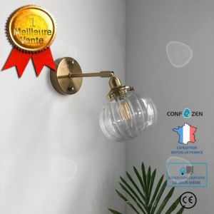 Image de CONFO Lampe murale laiton verre style japonais style rétro style nordique minimaliste chambre che mpe