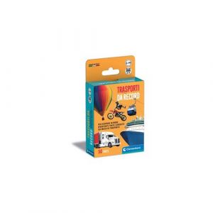 Clementoni Transport par Record, Jeu de 50 cartes pour découvrir des curiosités sur tous les véhicules, pour enfants 6 ans et toute la famille, 2 à 5 joueurs, Idée cadeau fabriquée en Italie, langue