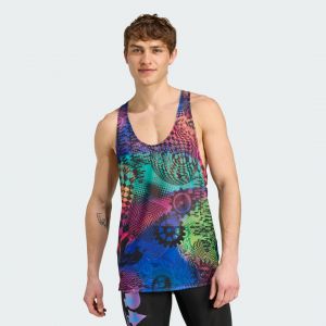 Adidas T-shirt à bretelles de fitness js tank aop homme jaune