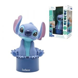 Lexibook Disney Stitch, Enceinte Bluetooth veilleuse Stitch, Rose, NS02D