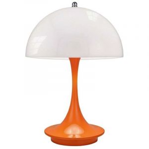 Lampe Champignon LED Tactile Rechargeable port USB-C pour Bureau Avizar Orange