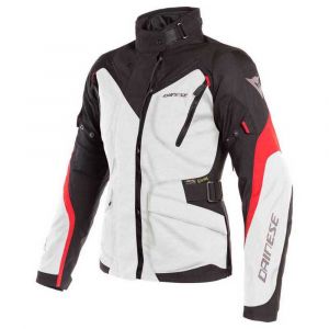 Dainese Blouson Tempest 2 D-Dry Lady Light Grey / Black / Tour Red