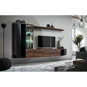 Ensemble Meuble TV "Dark" 255cm C ne & Noir Prix