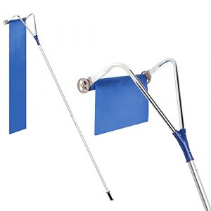 Todeco Râteau de Toit à Neige de pour déneigement, Réglable Extendable 170-650cm, Tissu Oxford 450*42cm, léger, pour Enlever Efficacement La Neige
