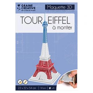 Graine Créative Puzzle Maquette 3D Mousse Tour Eiffel