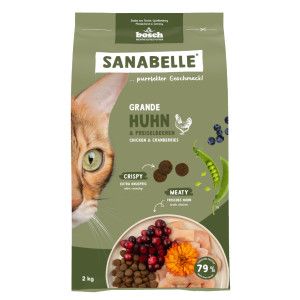 Sanabelle Grande avec poulet et canneberges pour chat 2 x 8 kg