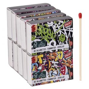 Lot de 10 Bo&icirc;tes de 40 Allumettes Longueur 42 cm