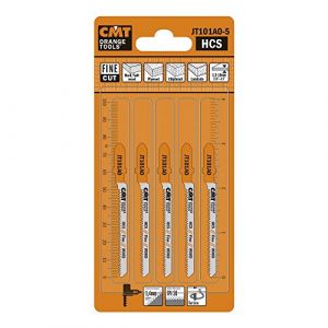 Cmt 5 LAMES POUR SCIE SAUTEUSE EN HCS POUR BOIS COURBÉ ET FIN 76x1,4x20TPI JT101AO-5