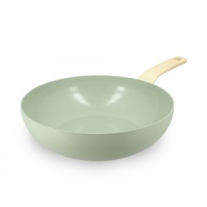 Menastyl Wok en aluminium Ø28cm céladon - compatible induction