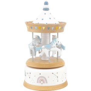 Ulysse Couleurs d'Enfance Boîte à musique carrousel bois naturel