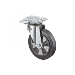 Roulette pivotante de charge lourde bs rollen 1 pi&egrave;ce(s) roulette pivotante &oslash;160mm 300kg bloqueur caoutchouc 138mm - bs rollen