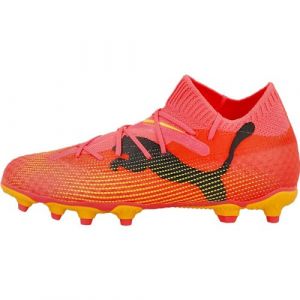 Puma Unisex Youth Future 7 Pro Fg/Ag Jr Soccer Shoes, Sunset Glow Black-Sun Stream, 33 EU