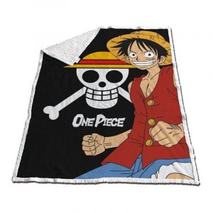Aymax Plaid - Luffy & Logo One Piece - 120 cm x 150 cm