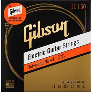 Gibson SEG-FW11, UL 011-050, Flatwound &middot; Corde guitare &eacute;lectrique