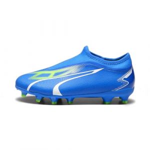 Image de Puma Ultra Match LL FG/AG JR Chaussure de Football, Ultra Blue White Pro Green, 28 EU
