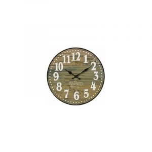 KUKEN Montre Ronde Effet Bois 35 cm