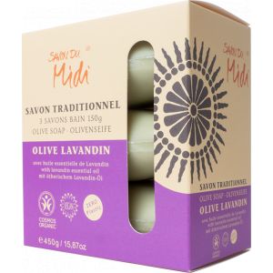 Savon du midi Set de Savons à l'Huile d'Olive - Lavande