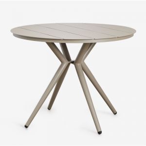 Table De Jardin Ronde En Aluminium Valerie Brun Moka Ø100 Cm