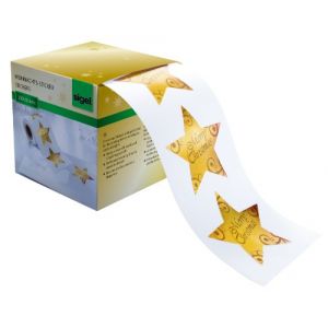 Sigel Cs112 rouleau de 200 no&euml;l stickers motif christmas stars 47 x 47 mm