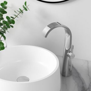 Steinberg Série 280 Mitigeur de lavabo, haut, commande latérale, sans garniture découlement, saillie 155mm, 2801700, Coloris: chrome - 2801700