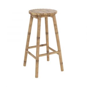 Image de Tabouret de bar ext&eacute;rieur en bambou 74 cm - polly