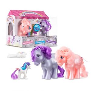 My little pony Mon Petit Poney | Pack Collector 40E Anniversaire - Fleur Nacr&eacute;e, Barbe &agrave; Papa et Mini Gloire |Coffret Cadeau Jouet, Jouets de Cheval R&eacute;tro pour Filles et Gar&ccedil;ons, 4 Ans et + | Basique Amusant 35339