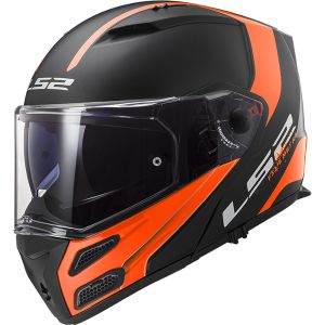 Ls2 Casque Modulable FF324 METRO RAPID MATT BLACK ORANGE P/J XXS 2019