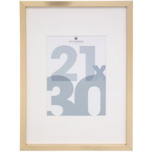 Atmosphera Cadre photo en Bois Dor&eacute; pour Photo 21 x 30 cm - Dor&eacute;