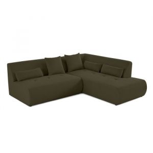 Onyx - canapé modulable d'angle droit 5 places - en tissu mailles 3D - Vert