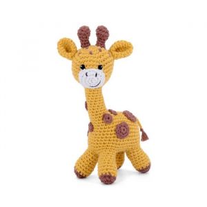 Kit de crochet Gr&uuml;ndl Gina la Girafe &ndash; Cr&eacute;ez votre girafe amigurumi en 100 % coton(...) - Jaune