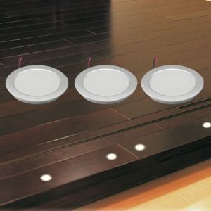 Image de Lumihome DEC/SET1036-3 - Kit 3 spots led pour parquet blanc chaud