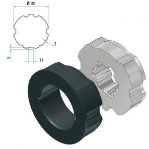 Adaptateurs moteur diam&egrave;tre 45 mm tube ZF80 CHERUBINI A4505_0517