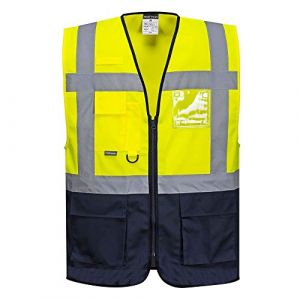 Portwest Gilet fluo secouriste Haute Visibilité Executive Warsaw Jaune / Noir M