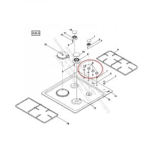 Far Manette Blanche X4 Pour Table De Cuisson - 41620