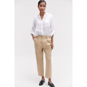 Chemise sandy oversize 100% lin blanc femme