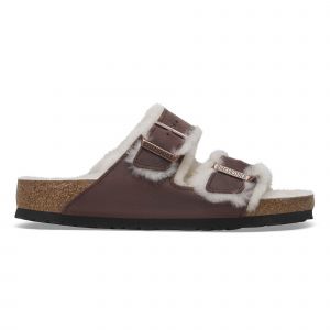 Birkenstock Sandales Arizona Shearling Embossed Oiled Leather