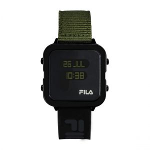 FILA Montre style avec bracelet en nylon vert