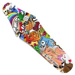 Riesel design Garde Boue Rit:ZE - Garde Boue arrière pour la Selle, Montage sur Les Rails de Selle, Facile à Installer, Made in Germany - Stickerbomb eyecatcher