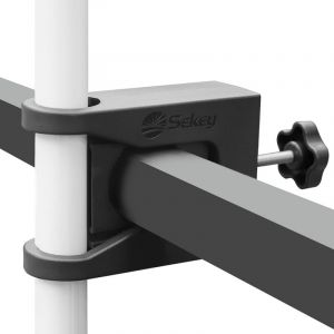 Support de Parasol Balcon pour Balustrade, Pied de Parasol, pour des Parasol Jusqu'à ø 40mm, Balustrade de Balcon Rond/Carré 20mm-45mm - Sekey