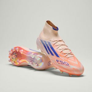 Adidas F50 Sparkfusion Elite Mid Cut Fg/ag Coral Blaze - Bliss Orange/bleu/beam Orange Femme, pointure 36⅔ - ['Violet'] - Taille 36⅔
