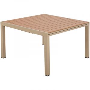 M&S Table en alu carree extensible 120x120- 180 cm coloris Bois Creme