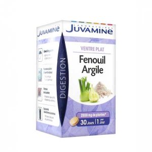 Image de Juvamine Ventre Plat : Fenouil Argile - 30 gélules